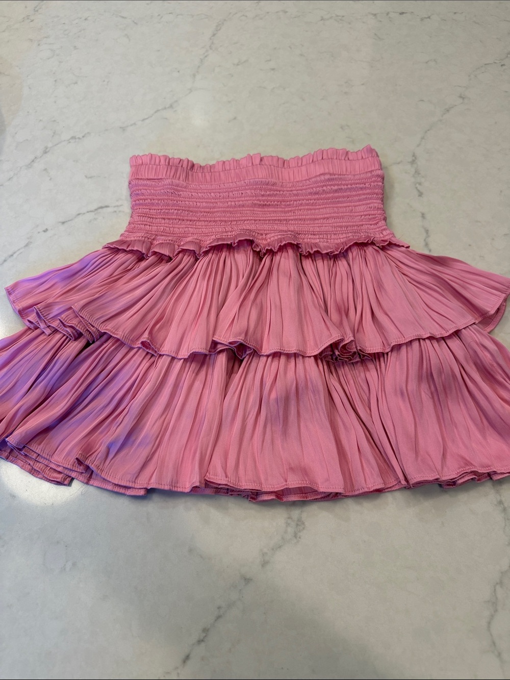 Reset Amore‎ Pleated Ruffle Skirt Sz S Flirty Coquette Fairy Ballet Pink